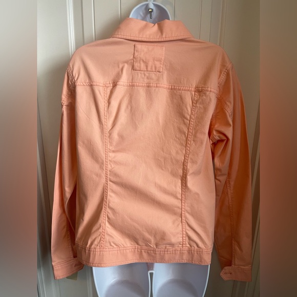 Sonoma NWT Lightweight Peach Jean Jacket w/ Long Sleeves, Size L - Picture 6 of 7